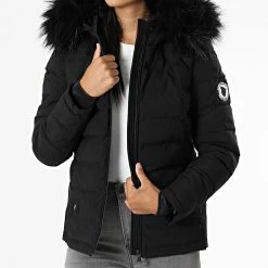 Acheter 🛒 Doudoune Chauffante Capuche Fourrure Femme Budapest Noir de Comme Des Loups ✔️