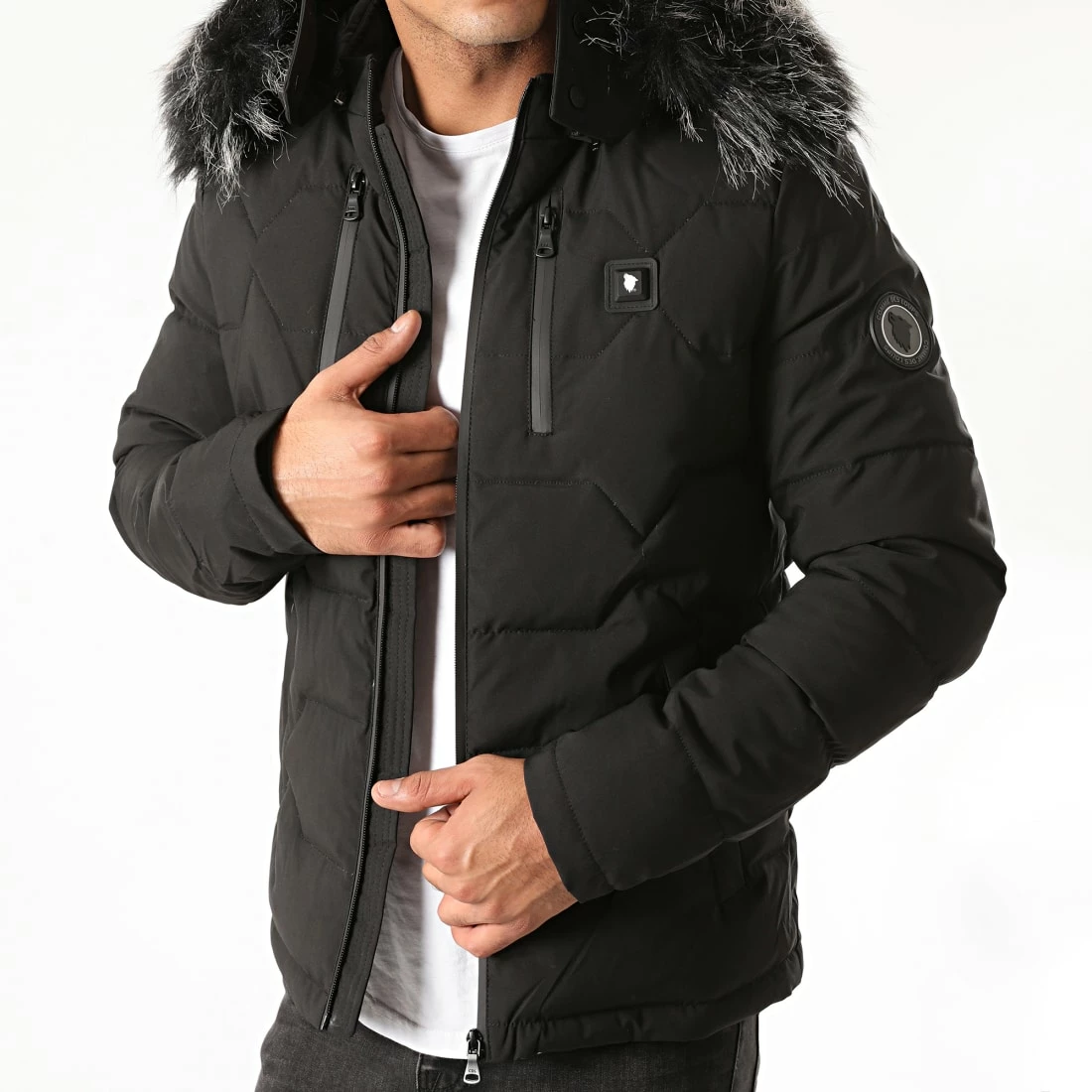 Meilleur prix 🎁 Doudoune Chauffante Capuche Fourrure Val D'Isere Noir de Comme Des Loups 😍 3 Meilleur prix 🎁 Doudoune Chauffante Capuche Fourrure Val D'Isere Noir de Comme Des Loups 😍