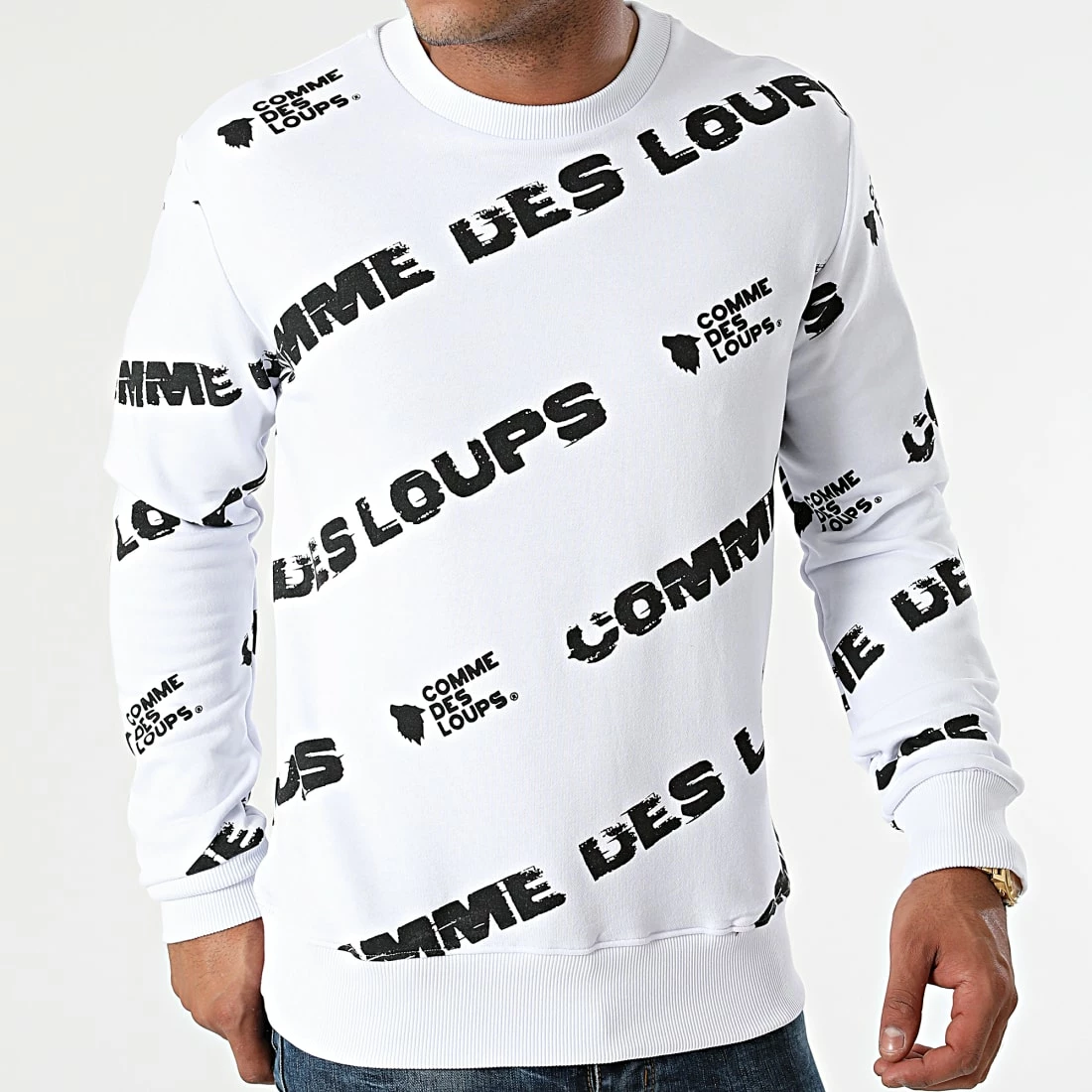 Coupon 👏 Sweat Crewneck Miami Blanc de Comme Des Loups ✨ 5 Coupon 👏 Sweat Crewneck Miami Blanc de Comme Des Loups ✨ – Image 3