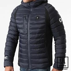 Nouveau 🌟 Doudoune Chauffante Capuche Meribel Premium Bleu Marine de Comme Des Loups 💯