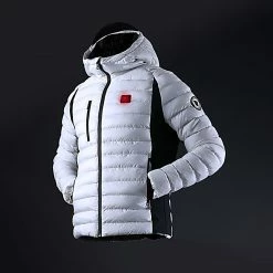 Sortie 😀 Doudoune Chauffante Capuche Meribel Premium Blanc de Comme Des Loups 🎉 -Comme Des Loups Soldes comme des loups 278522 MERIBEL BATTERIE STAR CARBON BLANC 20210922T105559 06