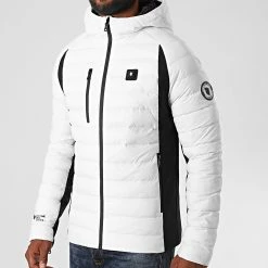 Sortie 😀 Doudoune Chauffante Capuche Meribel Premium Blanc de Comme Des Loups 🎉