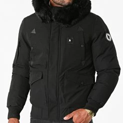 Meilleure vente ⌛ Parka Fourrure Chauffante Chicago Premium Noir de Comme Des Loups 🧨 -Comme Des Loups Soldes comme des loups 278625 CHICAGO BATTERIE STAR BLACK FUR BLACK 20210810T160731 03