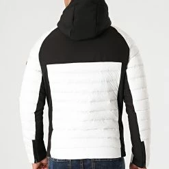 Nouveau ❤️ Doudoune Chauffante Capuche Aspen Blanc Noir de Comme Des Loups 🤩 -Comme Des Loups Soldes comme des loups 280155 ASPEN BATTERIE STAR WHITE BLACK 20210830T093939 04