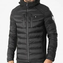 Bon marché ✔️ Doudoune Chauffante Capuche Mont Blanc Noir de Comme Des Loups ❤️