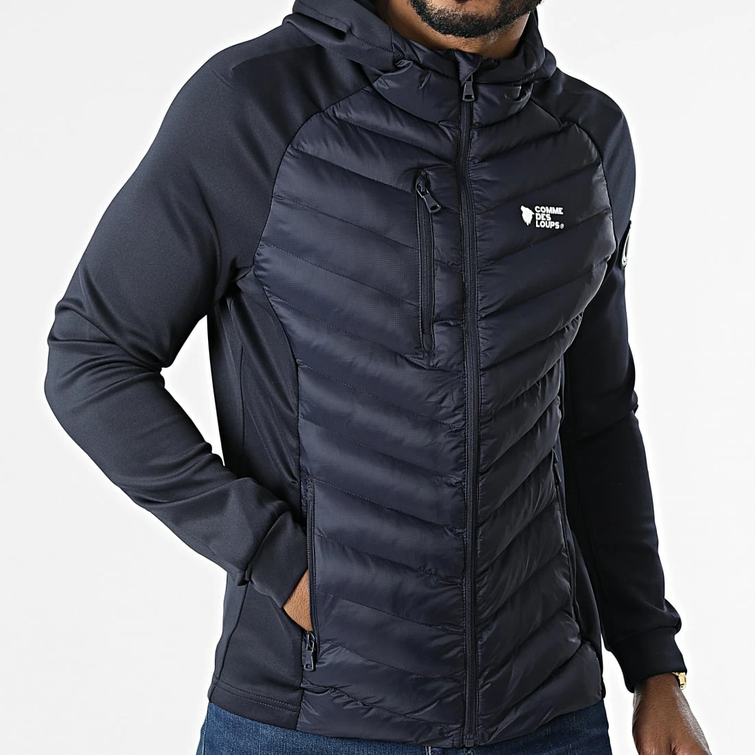 Meilleur prix 🛒 Veste Zippée Capuche Yamaa Bleu Marine de Comme Des Loups ⌛ 5 Meilleur prix 🛒 Veste Zippée Capuche Yamaa Bleu Marine de Comme Des Loups ⌛ – Image 3