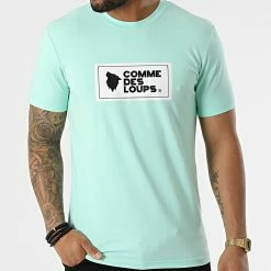 Promo ✔️ Tee 👕 Shirt Genova Turquoise de Comme Des Loups ❤️