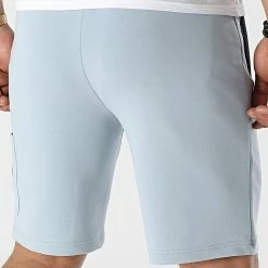 Coupon ❤️ Short Jogging Manhattan2 Bleu Clair de Comme Des Loups ✨ -Comme Des Loups Soldes comme des loups 317066 SHORT MANHATTAN2 BLEU BLANC 20220502T161550 04