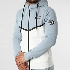 Acheter ✨ Ensemble Sweat Zippé Capuche Et Pantalon Jogging Everest Bleu Clair Blanc de Comme Des Loups 🧨 -Comme Des Loups Soldes comme des loups 317111 EVEREST BLEU CIEL 20220429T152546 03