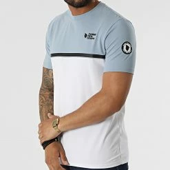 Remise 💯 Tee 👚 Shirt Manhattan2 Blanc Bleu Clair de Comme Des Loups 🔔 -Comme Des Loups Soldes comme des loups 317119 TSHIRT MANHATTAN2 BLEU BLANC 20220505T155619 03