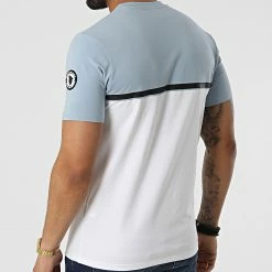 Remise 💯 Tee 👚 Shirt Manhattan2 Blanc Bleu Clair de Comme Des Loups 🔔 -Comme Des Loups Soldes comme des loups 317119 TSHIRT MANHATTAN2 BLEU BLANC 20220505T155621 04