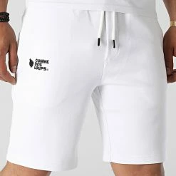 Remise 🛒 Short Jogging Naruto x Sasuke 011 Blanc de Comme Des Loups ⭐