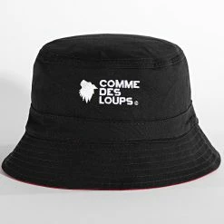 Tout neuf 😉 Bob Réversible Logo Noir Rouge de Comme Des Loups 👍 -Comme Des Loups Soldes comme des loups 319792 BOB RED BLACK 20220518T160509 04