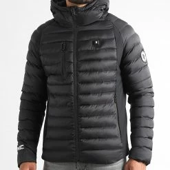 Meilleure affaire ⌛ Doudoune Chauffante Capuche Meribel Noir de Comme Des Loups 🔔