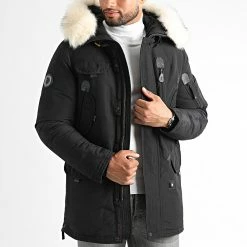 Meilleure affaire 😉 Parka Chauffante Copenhagen Noir Blanc de Comme Des Loups 🔔