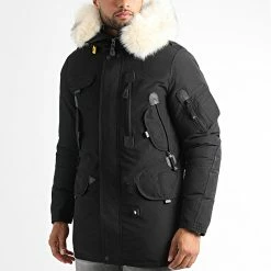 Meilleure affaire 😉 Parka Chauffante Copenhagen Noir Blanc de Comme Des Loups 🔔 -Comme Des Loups Soldes comme des loups 328476 COPENHAGEN BLACK FUR WHITE 20220720T102147 03
