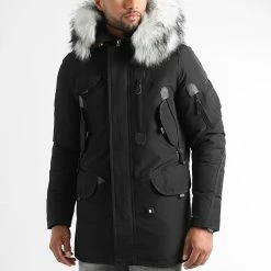 Budget 👏 Parka Chauffante Copenhagen Noir Gris de Comme Des Loups 😉 -Comme Des Loups Soldes comme des loups 328480 COPENHAGEN BLACK FUR GRISE 20220720T103450 03