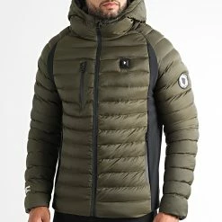 Nouveau 🥰 Doudoune Chauffante Capuche Meribel Premium Vert Kaki de Comme Des Loups ❤️