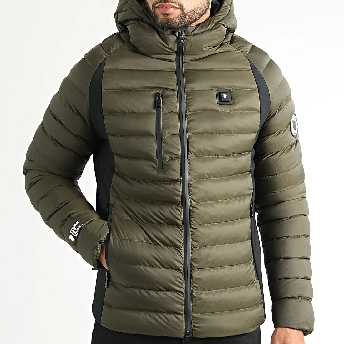 Nouveau 🥰 Doudoune Chauffante Capuche Meribel Premium Vert Kaki de Comme Des Loups ❤️ 5 Nouveau 🥰 Doudoune Chauffante Capuche Meribel Premium Vert Kaki de Comme Des Loups ❤️ – Image 3