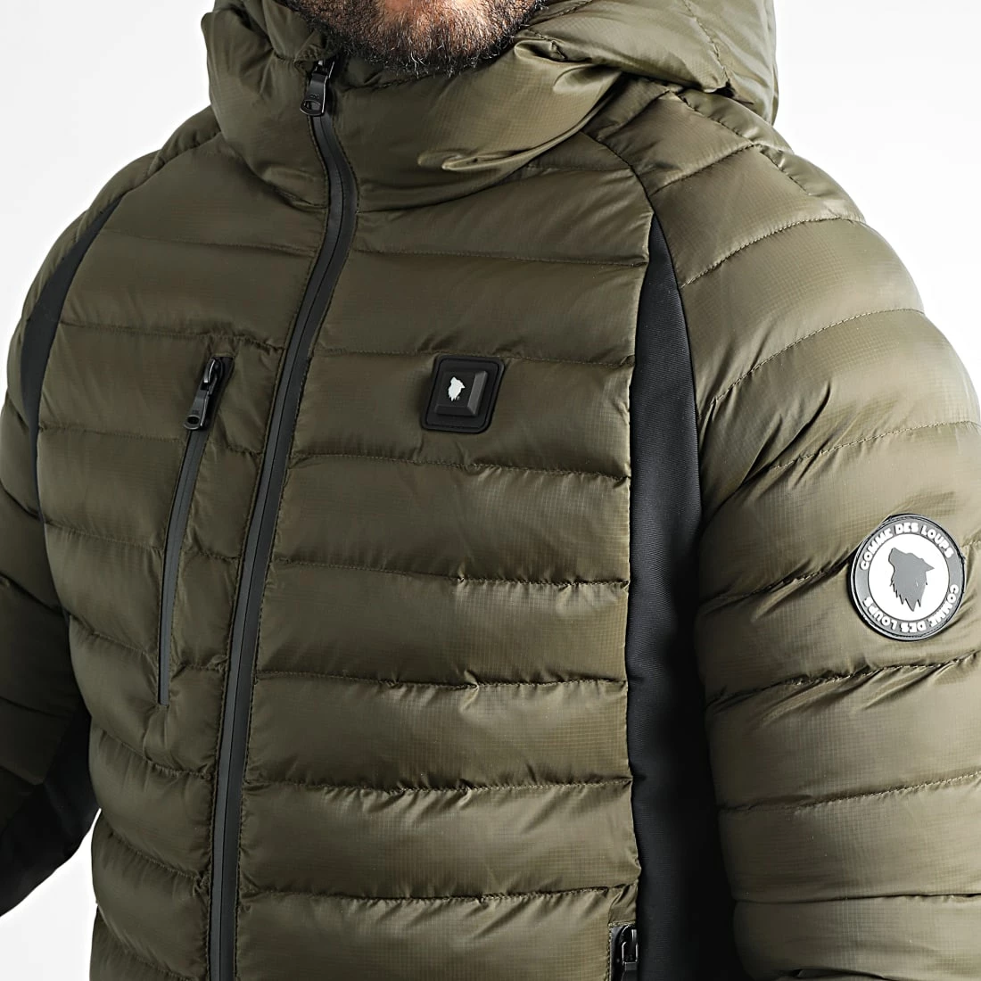 Nouveau 🥰 Doudoune Chauffante Capuche Meribel Premium Vert Kaki de Comme Des Loups ❤️ 6 Nouveau 🥰 Doudoune Chauffante Capuche Meribel Premium Vert Kaki de Comme Des Loups ❤️ – Image 4