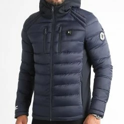 Grosses soldes ⌛ Doudoune Chauffante Capuche Mont Blanc Bleu Marine de Comme Des Loups 🎁