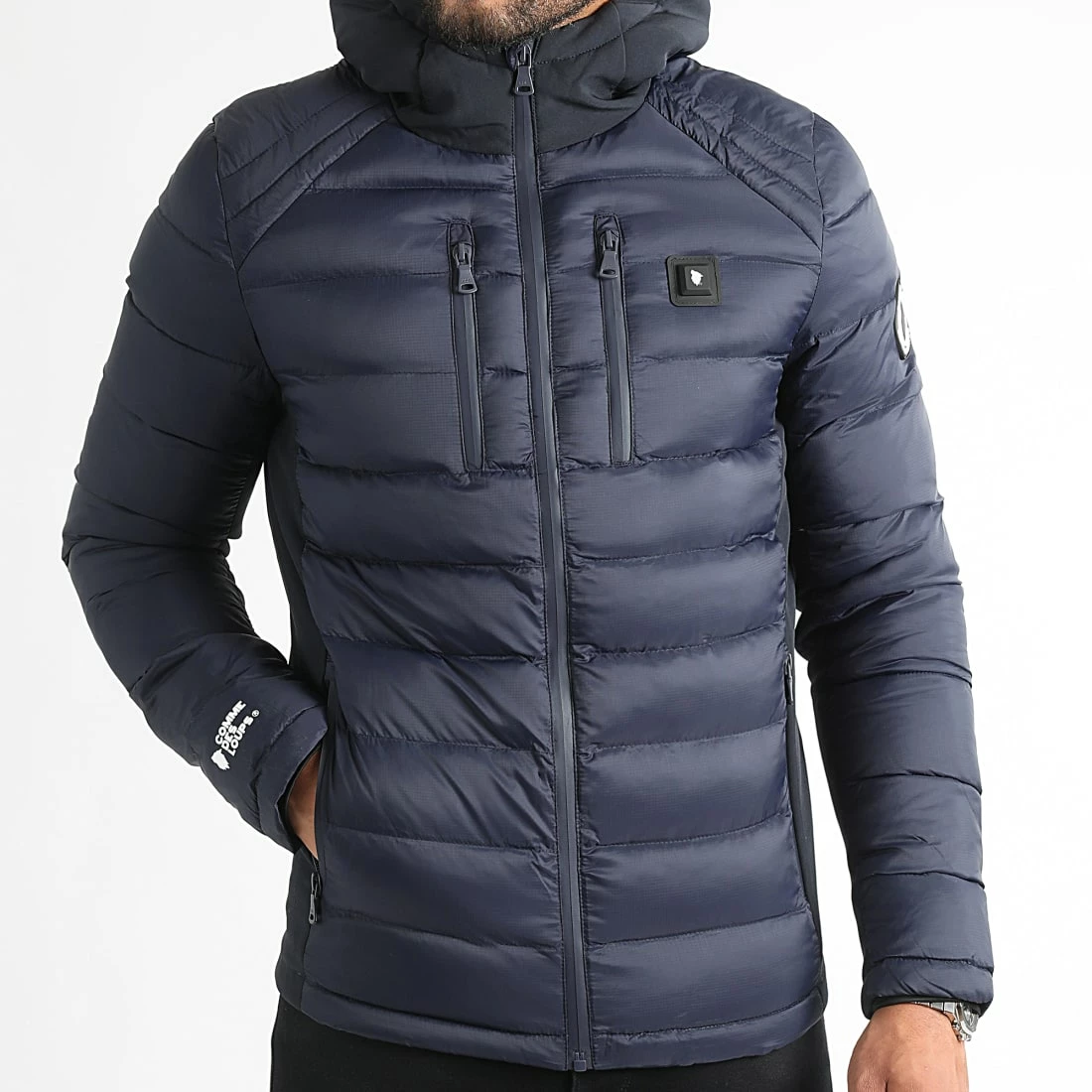 Grosses soldes ⌛ Doudoune Chauffante Capuche Mont Blanc Bleu Marine de Comme Des Loups 🎁 5 Grosses soldes ⌛ Doudoune Chauffante Capuche Mont Blanc Bleu Marine de Comme Des Loups 🎁 – Image 3