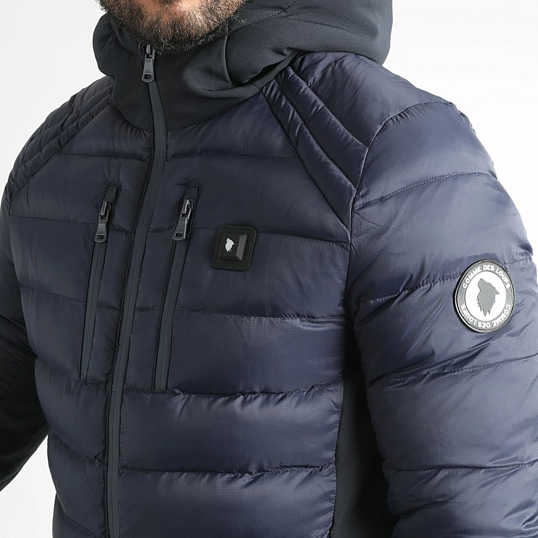 Grosses soldes ⌛ Doudoune Chauffante Capuche Mont Blanc Bleu Marine de Comme Des Loups 🎁 6 Grosses soldes ⌛ Doudoune Chauffante Capuche Mont Blanc Bleu Marine de Comme Des Loups 🎁 – Image 4