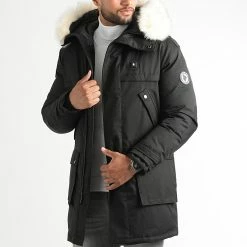 Remise 🔔 Parka Fourrure Chauffante Premium Antartic Noir de Comme Des Loups 👏
