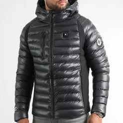 Nouveau 🔔 Doudoune Chauffante Capuche Meribel Premium Noir de Comme Des Loups 😉