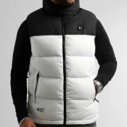 Vente flash ✔️ Doudoune Sans Manches Lisbonne Blanc Noir de Comme Des Loups ✔️