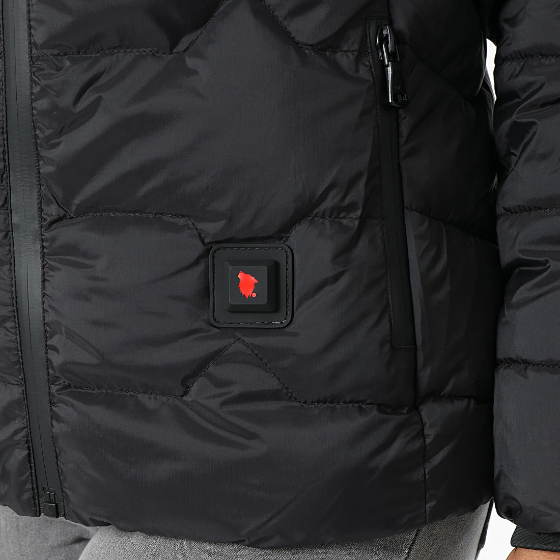 De gros 💯 Doudoune Chauffante Capuche Fourrure Femme Val Thorens Noir Gris de Comme Des Loups 💯 4 De gros 💯 Doudoune Chauffante Capuche Fourrure Femme Val Thorens Noir Gris de Comme Des Loups 💯 – Image 2