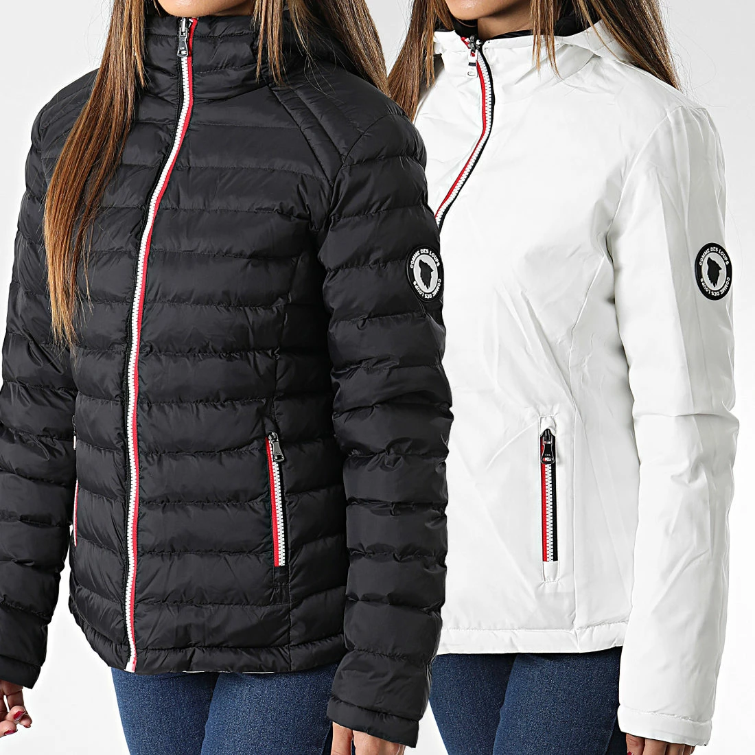 Grosses soldes ⌛ Doudoune Capuche Réversible Femme Québec Noir Blanc de Comme Des Loups 👏 3 Grosses soldes ⌛ Doudoune Capuche Réversible Femme Québec Noir Blanc de Comme Des Loups 👏