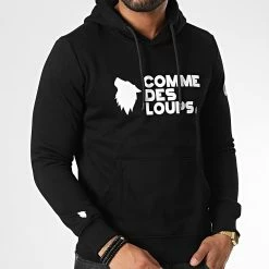Vente flash 👍 Sweat Capuche Rio Noir de Comme Des Loups 🔥 -Comme Des Loups Soldes comme des loups 336216 RIO SWEAT BLACK 20220915T150130 03