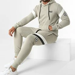 Grosses soldes 👏 Ensemble De Survetement Manhattan 3 Gris Beige de Comme Des Loups ⌛