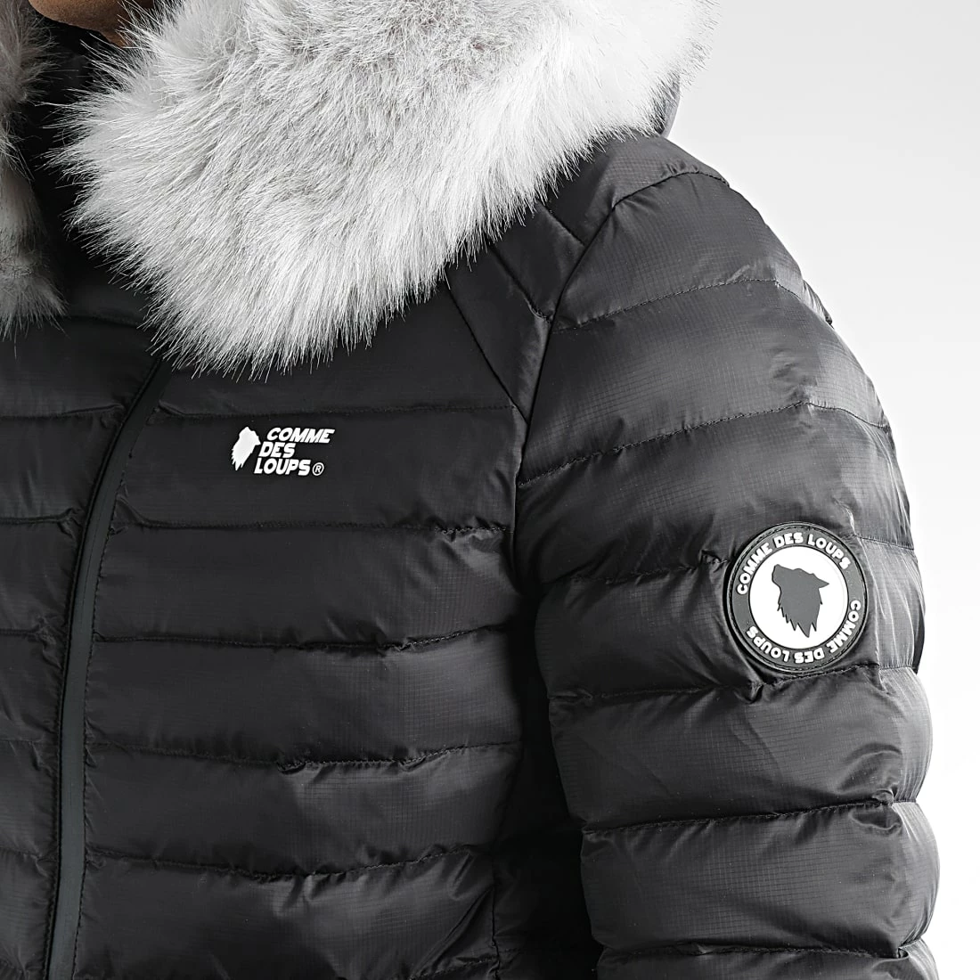 De gros 😀 Doudoune Capuche Fourrure Liverpool Noir Gris de Comme Des Loups 🛒 4 De gros 😀 Doudoune Capuche Fourrure Liverpool Noir Gris de Comme Des Loups 🛒 – Image 2