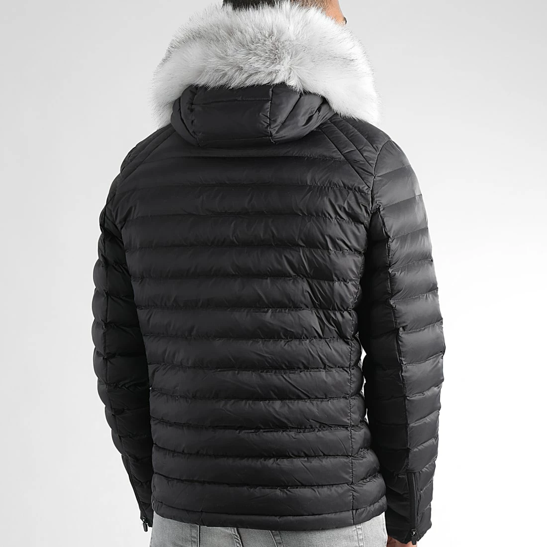 De gros 😀 Doudoune Capuche Fourrure Liverpool Noir Gris de Comme Des Loups 🛒 6 De gros 😀 Doudoune Capuche Fourrure Liverpool Noir Gris de Comme Des Loups 🛒 – Image 4