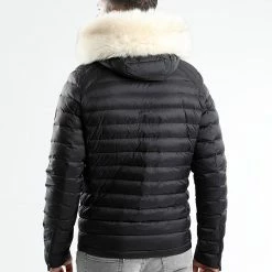 Meilleur prix ⌛ Doudoune Capuche Fourrure Liverpool Noir Beige Clair de Comme Des Loups 🛒 -Comme Des Loups Soldes comme des loups 339122 LIVERPOOL BLACK FOUR WHITE 20220920T153206 04