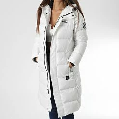 Meilleur prix 🎁 Doudoune Chauffante Longue A Capuche Femme Pékin Blanc de Comme Des Loups ✔️ -Comme Des Loups Soldes comme des loups 341527 PEKIN WHITE 20221010T152018 03