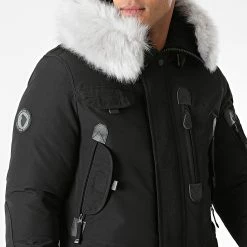 Meilleure vente ⌛ Parka Chauffante Copenhagen Noir Gris de Comme Des Loups ✨ -Comme Des Loups Soldes none 289197 COPENHAGEN BLACK FOUR GRISE petite 20211019T080642 04