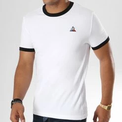 Bon marché 👍 Tee 👕 Shirt Ess N4 1820694 Blanc de Le Coq Sportif 🎁