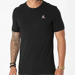 Remise ✨ Tee 👚 Shirt Essential N3 2120199 Noir de Le Coq Sportif 😍