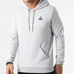 Top 10 😉 Sweat Capuche Essential N1 2210364 Gris Chiné de Le Coq Sportif 👍