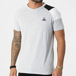 Bon marché 🥰 Tee 👚 Shirt Bat N1 2210555 Gris Chiné de Le Coq Sportif 👍