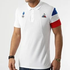 Meilleure affaire 🎁 Polo A Manches Courtes Equipe De France Olympique Hiver 22 2210049 Blanc de Le Coq Sportif 🔥