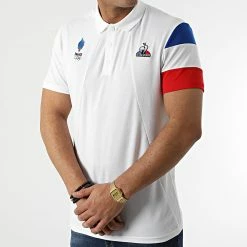 Meilleure affaire 🎁 Polo A Manches Courtes Equipe De France Olympique Hiver 22 2210049 Blanc de Le Coq Sportif 🔥 -Comme Des Loups Soldes le coq sportif 293105 2210049 20211210T160126 03