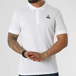 De gros 🛒 Polo Manches Courtes 2121093 Blanc de Le Coq Sportif 💯