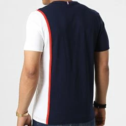 Grosses soldes 🧨 Tee 👕 Shirt Tricolore 2220287 Bleu Marine de Le Coq Sportif 😉 -Comme Des Loups Soldes le coq sportif 322069 2220287 20220610T144105 04