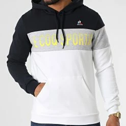 Meilleur prix 🤩 Sweat Crewneck 2220299 Blanc Bleu Marine de Le Coq Sportif 😉 -Comme Des Loups Soldes le coq sportif 322079 2220299 20220613T152410 03