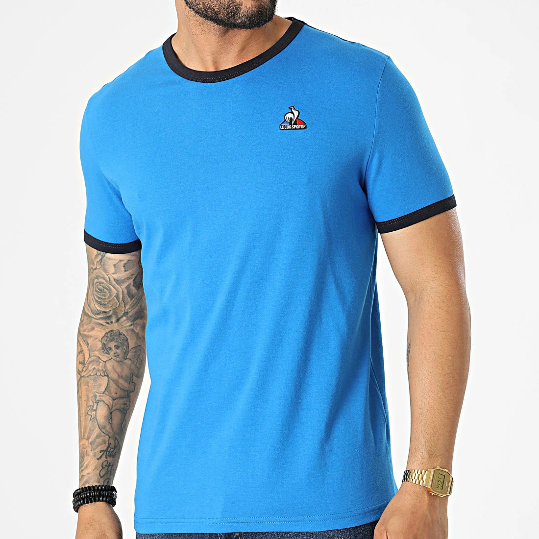 Coupon 🔥 Tee 👕 Shirt Ringer 2220668 Bleu Roi de Le Coq Sportif 🎁 3 Coupon 🔥 Tee 👕 Shirt Ringer 2220668 Bleu Roi de Le Coq Sportif 🎁