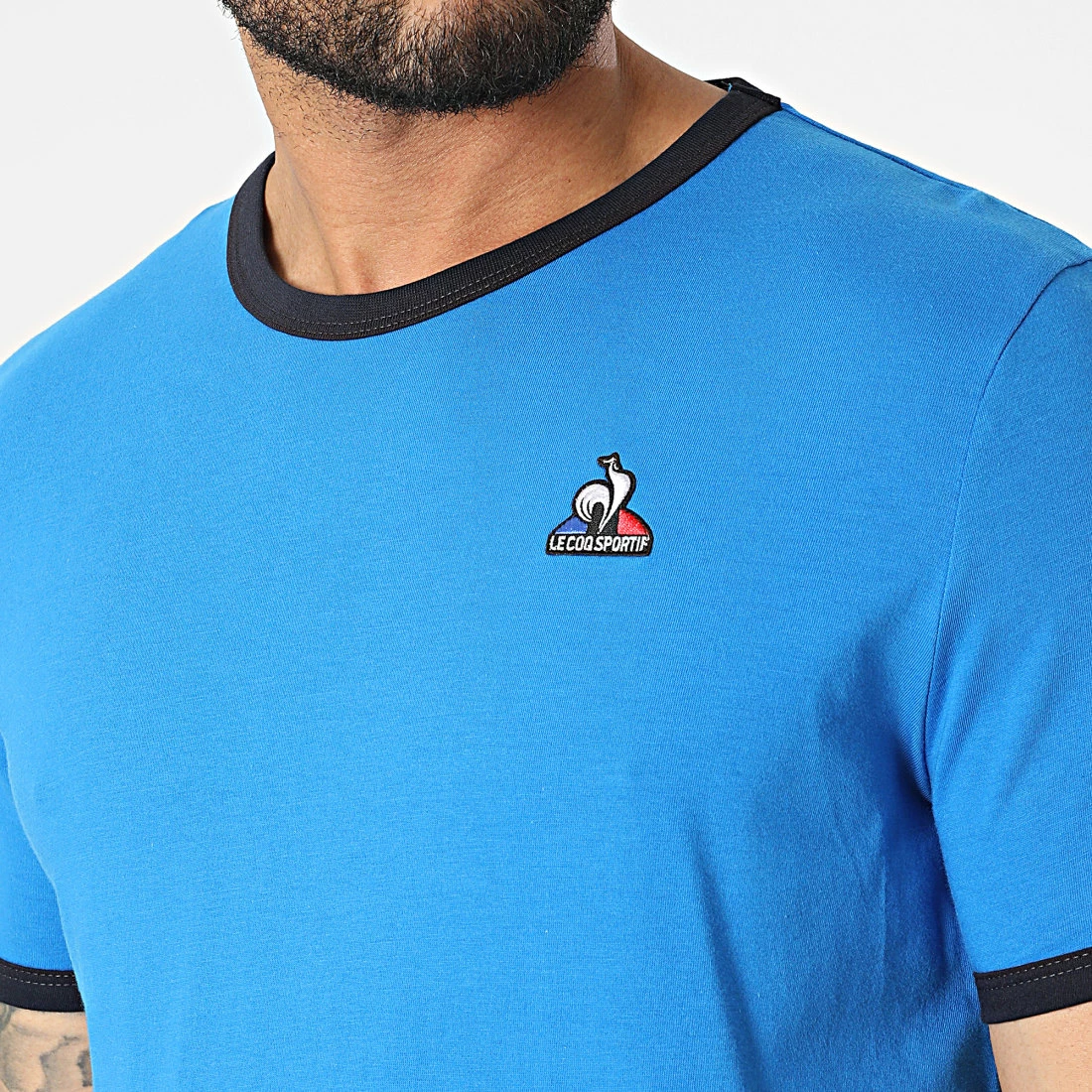 Coupon 🔥 Tee 👕 Shirt Ringer 2220668 Bleu Roi de Le Coq Sportif 🎁 4 Coupon 🔥 Tee 👕 Shirt Ringer 2220668 Bleu Roi de Le Coq Sportif 🎁 – Image 2